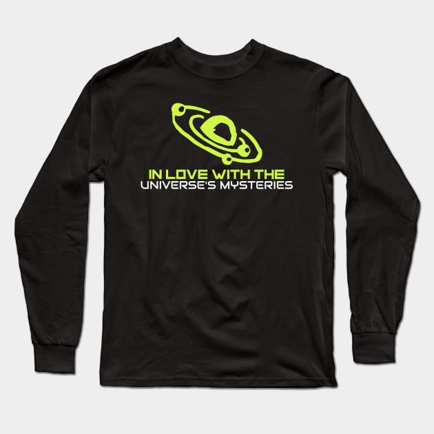 In Love with the Universe's Mysteries Astronomy Lover Long Sleeve T-Shirt by OscarVanHendrix